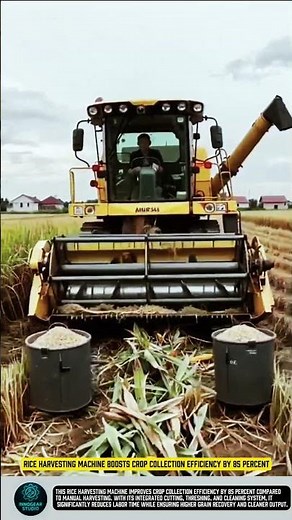 Rice harvesting machine boosts crop collection efficiency by 85 percent