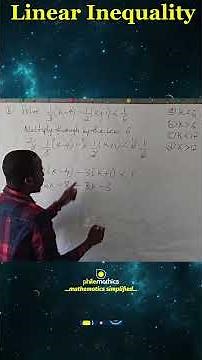 SOLVING LINEAR INEQUALITIES Involving Fractions – Easy Math Tutorial for Beginners