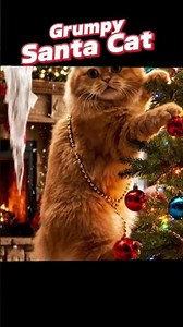 Grumpy Santa Cat