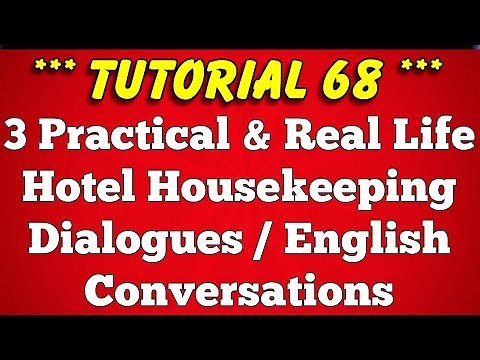 3 Real Life Hotel Housekeeping Dialogues English Conversation - Tutorial 68