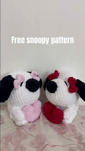 Pattern is on my channel #crochet #snoopy #crochetsnoopy #freepattern