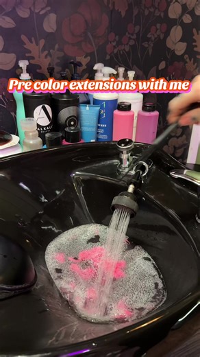 Coloring Pink Hair Extensions