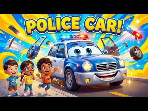 Watch Police Car Build Itself 🚓 | Kids Animation