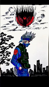 DRAW Kakashi Hatake in 10 minutes💢Sharingan #shorts #anime #art