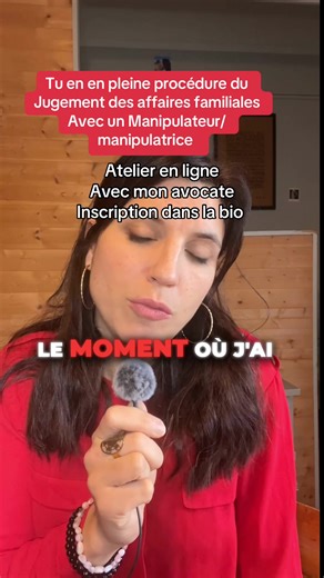 Tu es en pleine bataille juridique pour tes enfants avec un ex manipulateur /manipulatrice ? J’ai vécu un moment où j’ai cru que j’allais tout perdre et qu’il allait le croire.. mais avec mon avocate, j’ai repris le contrôle. Et je vais t’expliquer comment j’ai fait pour tout obtenir et être reconnu victime de violence conjugale par le Juge des affaires familiales lui même. Inscris toi à notre atelier en ligne pour apprendre à te défendre efficacement 💪. Le Lien est dans ma bio TikTok Les place