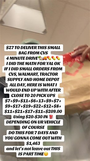 1.7K views | $27 TO DELIVER THIS SMALL BAG FROM CVS 4 MINUTE...