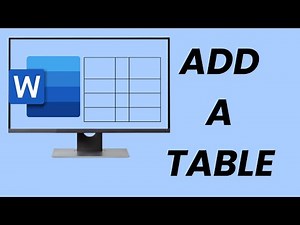 How To Add/Insert a Table In Microsoft Word