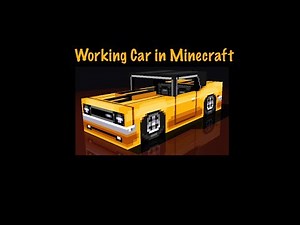 Working Car in Minecraft with No Mods for Single Player How To
