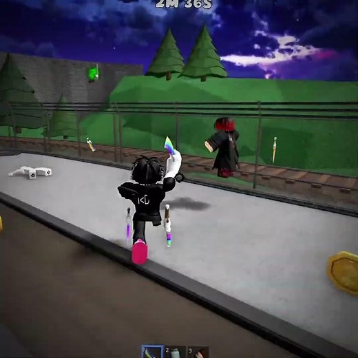 mm2 murd round with rainbow set 🌈 #roblox #mm2 #murdermystery2 #mm2murderer #fyp #gaming