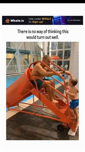 global trending hubb on Instagram: "The post shares a 17-second video clip from an indoor swimming pool, depicting a father assisting his young son down a red tube slide, only for the child to become wedged upside down inside, prompting a frantic but successful parental extraction. Uploaded by @FAFO_TV , a channel specialising in user-submitted fail compilations, the content aligns with their bio's focus on "daily fails" and has rapidly accumulated 619 likes and 46,110 views since its 7 February
