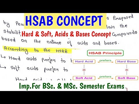 HSAB CONCEPT ( Hard & Soft, Acids & Bases ) | Basic Principles