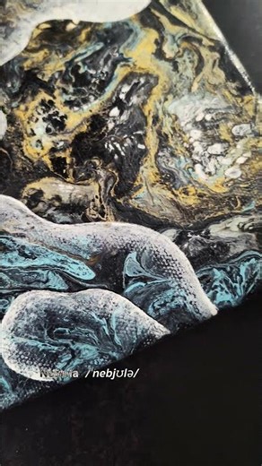 I painted the birthplace of stars — Nebula | Fluid Acrylic Art 🌌✨#PouringArt #FlowArt #minicanvas