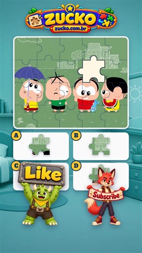 TURMA DA MÔNICA: Qual peça completa o quebra-cabeça? 🧩👀 #Shorts
