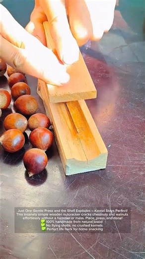 One Simple Press & The Nut Shell EXPLODES – Kernel Stays PERFECT! #DIYWoodworking #ASMR #Handmade