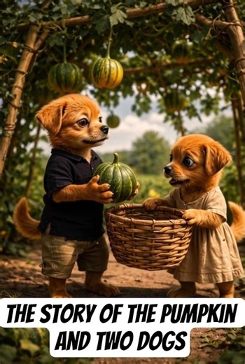 The story of the pumpkin and two dogs