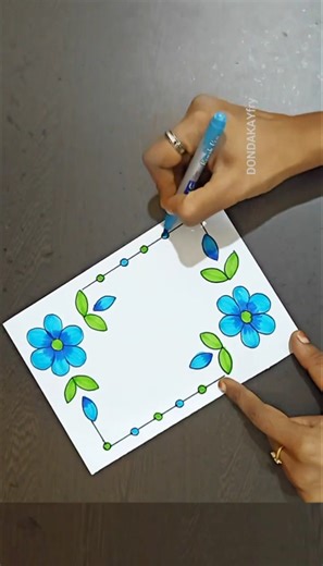 Very simple border design|Easy border design|Project work design border #shorts