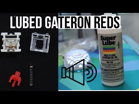 Lubed vs Unlubed Gateron Red Switch Sound Comparison (Lubed with Super Lube 51004) ***NO TALKING***