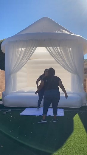 Jump Bliss: White Bounce House Event at Arizona Small Business