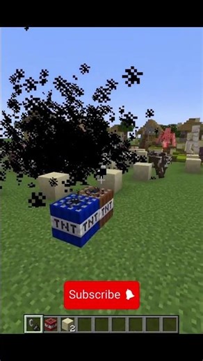 Minecraft: Mysterous TNT. #minecraft #shhorts