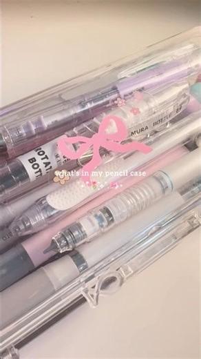 —what’s in my pencil case🎀#pencilcase #pencilcasetour #whatsinmypencilcase #back2school #aesthetic