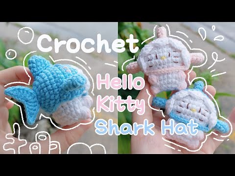 Crochet Hello Kitty Shark Hat | Amigurumi Hello Kitty | Móc len Hello Kitty Đội Nón Cá | Lem'n Do