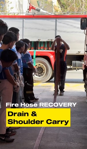 🚒 FIRE HOSE RECOVERY | DRAIN & CARRY After operations, proper fire hose recovery matters. The Drain & Carry method removes remaining water from the hose, making it lighter, safer to handle, and ready for storage or the next deployment. This skill was demonstrated to immersion students—showing that firefighting isn’t just about suppression, but also about discipline, care of equipment, and doing the job right from start to finish. 🔥 Train the basics. 🚒 Build good habits early. #firehosetrainin
