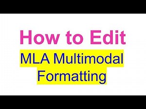 Multimodal MLA Formatting