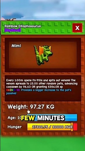 KING of all DINO pets‼️ Titanic Dilophosaurus 💀#shorts #growagarden