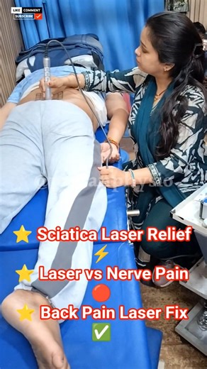 Sciatica Pain Laser Therapy Treatment ⚡ Nerve Pain Relief Physiotherapy #sciaticapainrelief