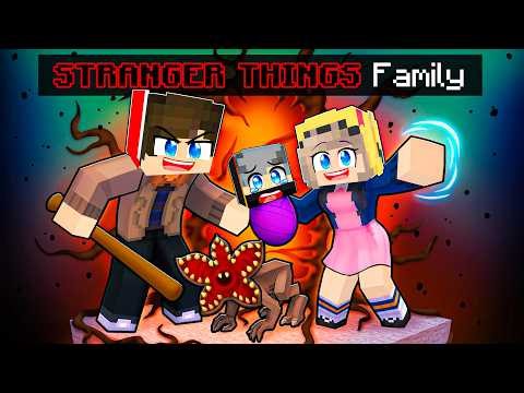 Having a STRANGER THINGS FAMILY in Minecraft!