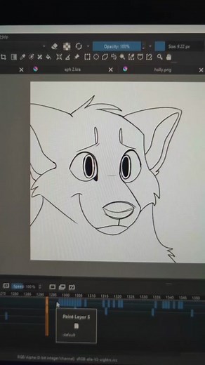 Wolf Dog in Snow Animation Scene