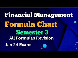 Formula Revision l Financial Management l All Formulas in One Video l Semester 3 l Delhi University