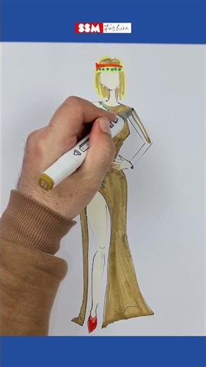 Luxury Dress Design Tutorial 🎨 | SSM Fashion #shorts