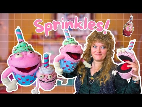 OUR CUPCAKE PUPPET NEEDS SPRINKLES 🧁 Finishing Clive The Cupcake!