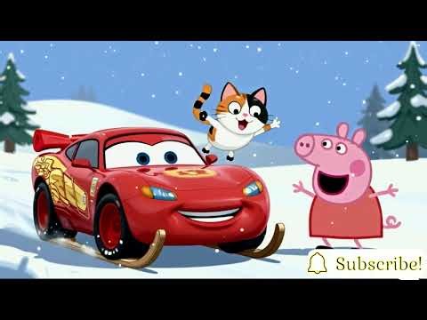 McQueen Takes Peppa Pig Skiing for the First Time!