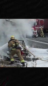 Semi Truck Bursts Into Flames On 215 Freeway