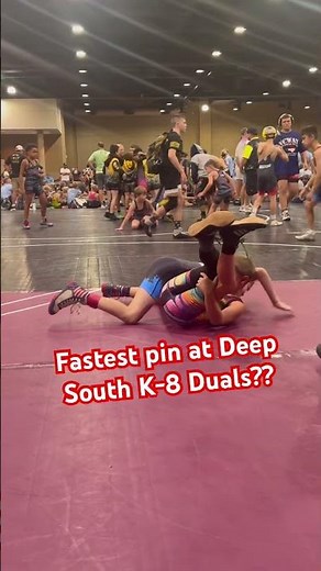 Checkout this 6 second pin! Fastest pin at Deep South k-8 Wrestling Duals?? #wrestling #fastestpin