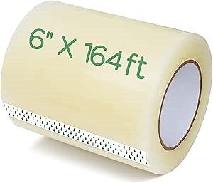 Coclily Greenhouse Sheeting Tape, 6" x164', 6 mil Clear Plastic Tape