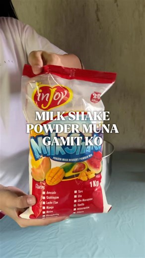 Milk shake powder muna gamit ko #icecream