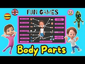 Learn Body Parts in English & Spanish! 🧠👂 Fun Simon Says & Quiz for Kids | Play Conmigo 123