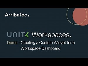 Unit4 ERP Workspaces - Creating Custom Widgets