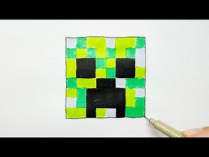 How to Draw a Creeper From Minecraft