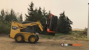 Game Changer Here... The TireGrabber is a 3-arm device that attaches to tractor or skidsteer. It balances the tire, perfectly centered, for safer and easier handling. Large ag tires can be maneuvered more quickly and much more safely saving operators time and keeping them safe. The Tire Grabber also enables operator to flat stack tires which decreases amount of space needed for storage. The Tire Grabber works with any hydraulic attachment and can handle tires up to 95” diameter and up to 4000 lb