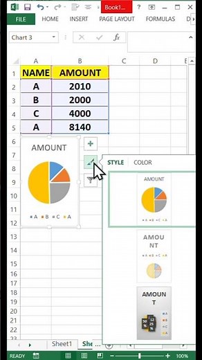 how to create chart in Excel.