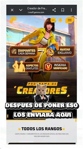 tutorial de como entrar al programa de creadoresff#freefire