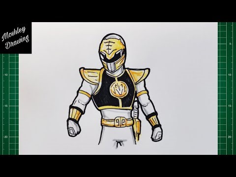 How to Draw White Ranger | Mighty Morphin Power Rangers