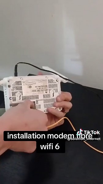 installation modem fibre optique internet wifi 6 réparation los rouge ❌ déplacement modem #wifi #fyp #internet #work #الشعب_الصيني_ماله_حل😂😂