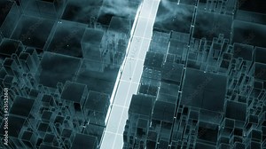 Futuristic digital city map layout with satellite GPS coordinate searching and target tracking. Design. Interface of the gps search system.