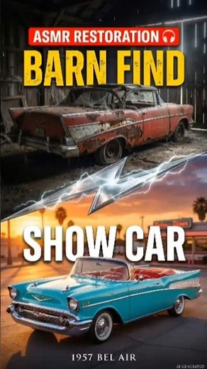 ASMR 1957 Chevy Bel Air Restoration | Barn Find to Dream Car Transformation 🔥