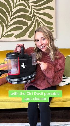 The Dirt Devil Portable Spot Cleaner has your back🥰 #spotclean #spotcleaner #spotcleaning #carpetcleaning #carpetclean #cleaninghacks #cleaningmotivation